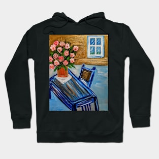 Flowers on the desk Hoodie